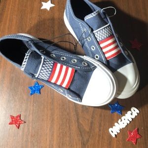4/$20✅ Patriotic Slip-On Sneakers!